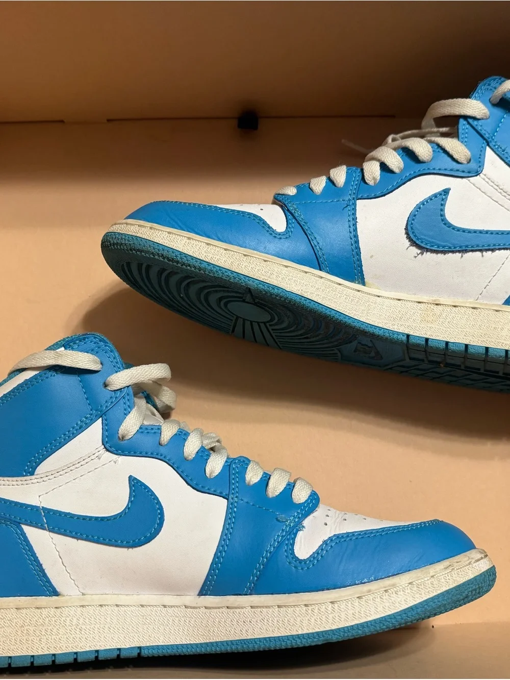 Nike Light Blue and White Low-Top Sneakers